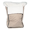 Fellfußsack Universal mit Kunstfell (Teddyfutter) - Beige