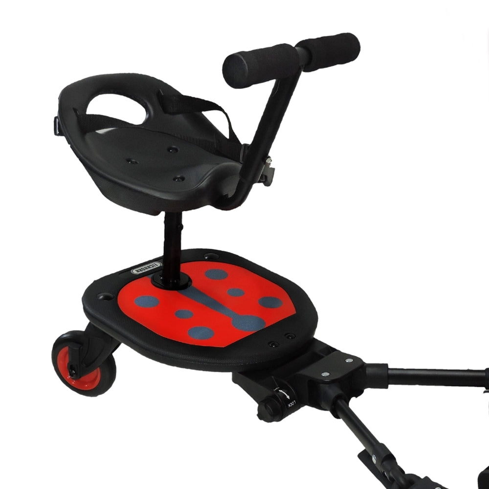 Ladybug Rider - Geschwisterboard für Kinderwagen und Buggys ohne Klappbremse
