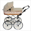 Weidenkorb Puppenwagen Korb Natur Stoff Beige