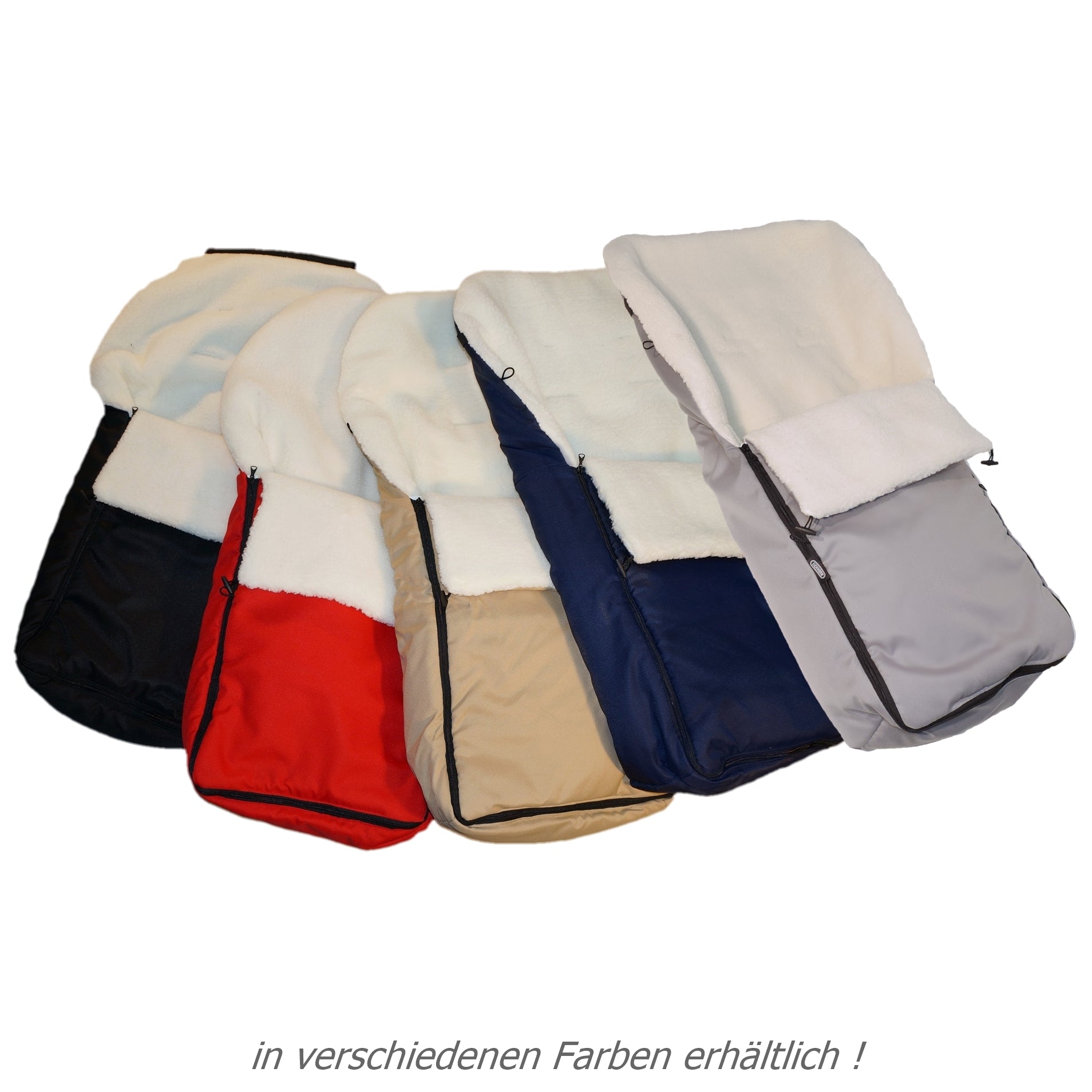 Fellfußsack Universal mit Kunstfell (Teddyfutter) - Marineblau