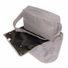 Wickeltasche mit integrierter Wickelunterlage - Stoff Silbergrau